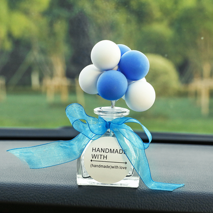 Colorful Crafted Balloons With Jar Car Decoration