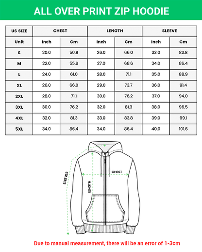 WoW Class Beast Mastery Hunter Guide V1 All-over Print Zip Hoodie