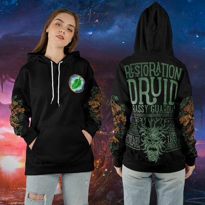 Restoration Druid - WoW Class Guide V3 - All-over Print Hoodie