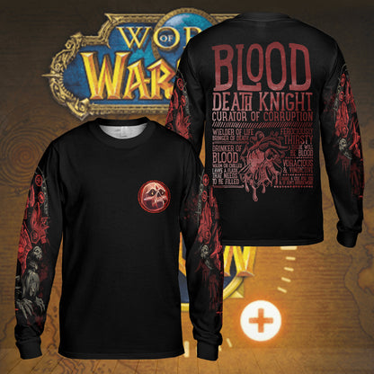 Blood Death Knight Guide Wow V3 AOP Long Sleeve Shirt