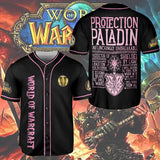 Wow Class Protection Paladin Guide AOP Baseball Jersey Without Piping