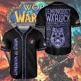 Wow Class Demonology Warlock Guide AOP Baseball Jersey Without Piping