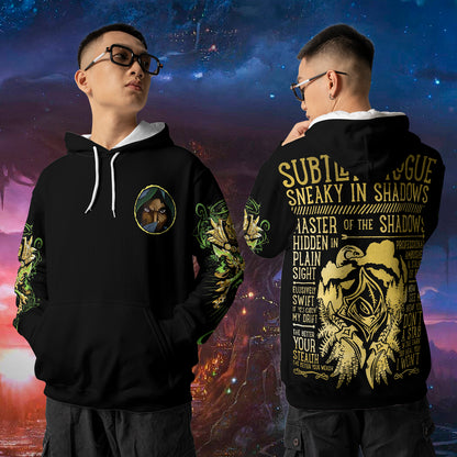 Subtlety Rogue - WoW Class Guide V3 - All-over Print Hoodie