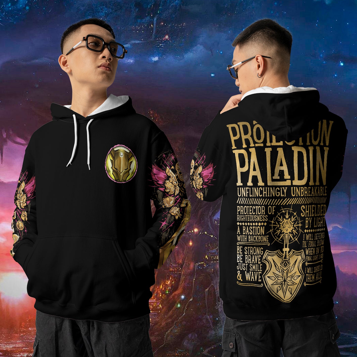Protection Paladin - WoW Class Guide V3 - All-over Print Hoodie