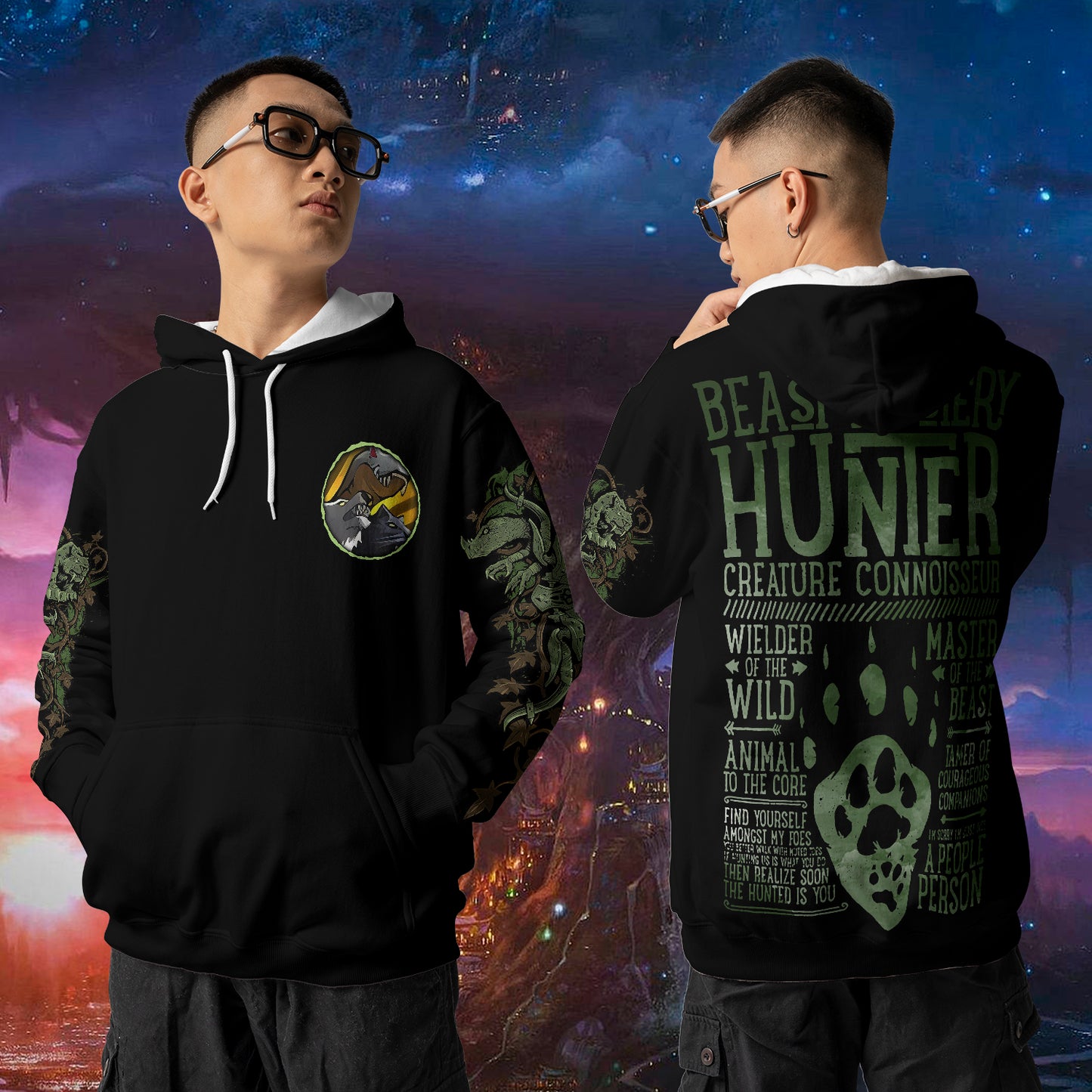 Beast Mastery Hunter - WoW Class Guide V3 - All-over Print Hoodie
