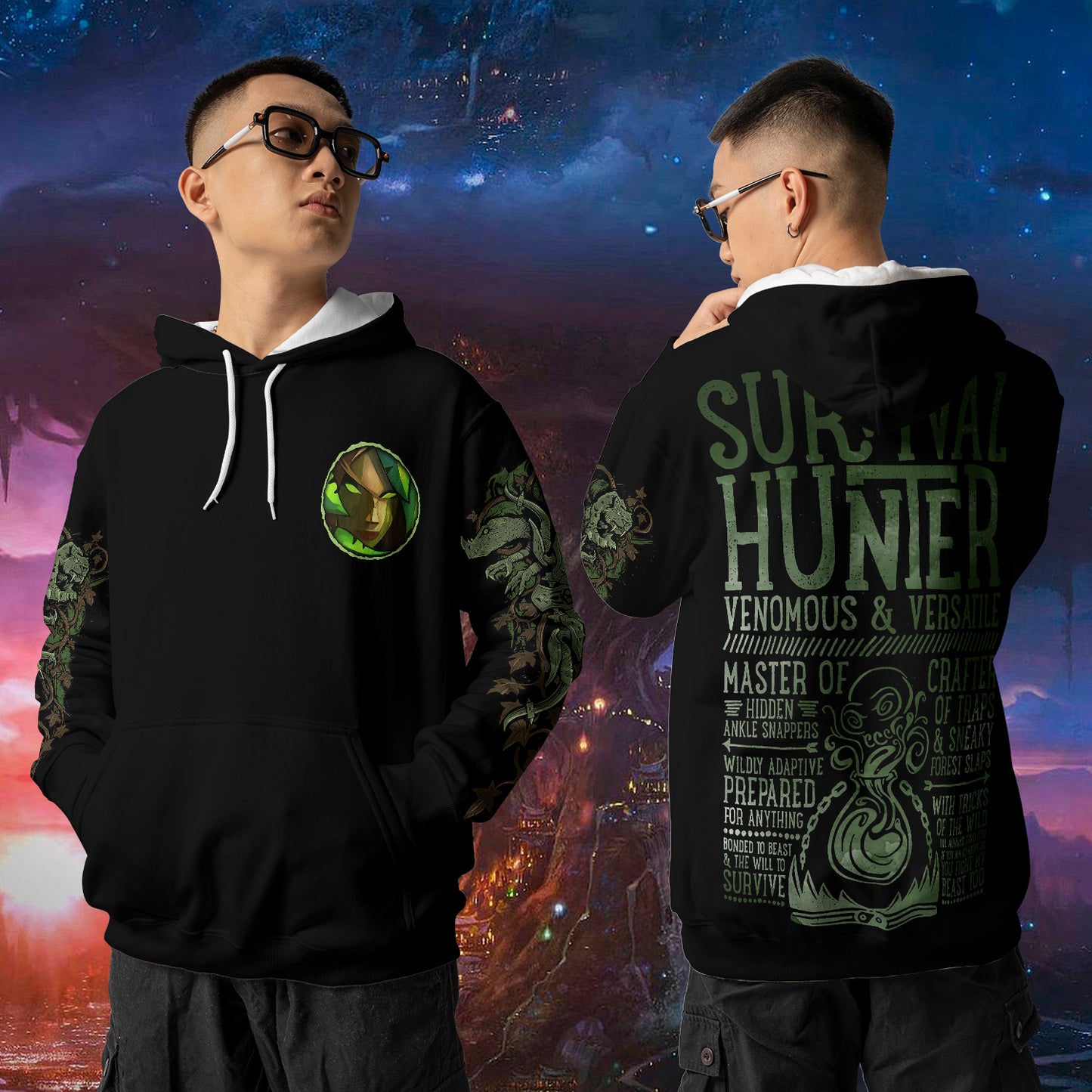 Survival Hunter - WoW Class Guide V3 - All-over Print Hoodie