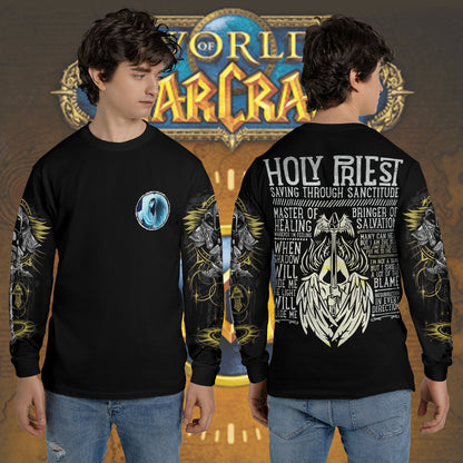 Holy Priest - Wow Class Guide V3 - AOP Long Sleeve Shirt