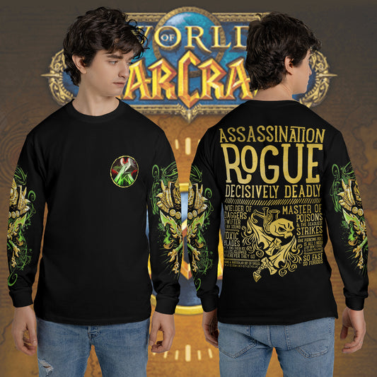 Assassinationn Rogue - Wow Class Guide V3 - AOP Long Sleeve Shirt