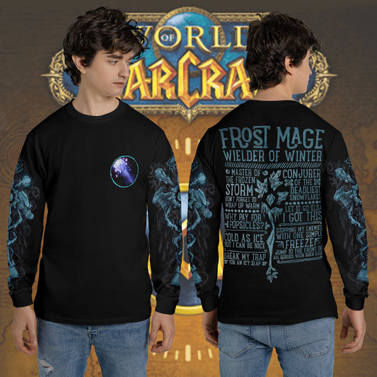Frost Mage - Wow Class Guide V3 - AOP Long Sleeve Shirt