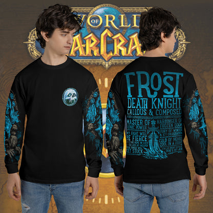 Frost Death Knight - Wow Class Guide V3 - AOP Long Sleeve Shirt