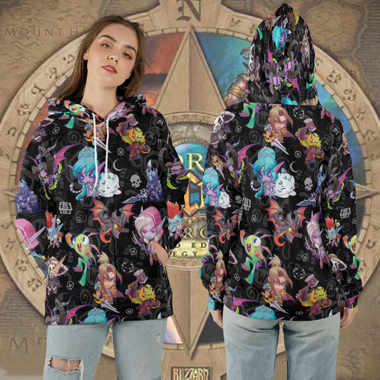 Cute Character Funny WoW All-over Print Zip Hoodie