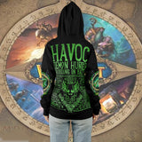 WoW Class Havoc Demon Hunter Guide V1 All-over Print Zip Hoodie