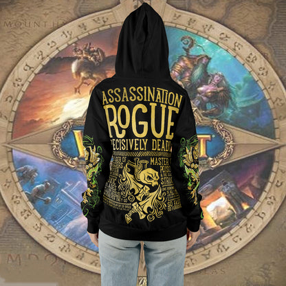 WoW Class Assassination Rogue Guide V1 All-over Print Zip Hoodie