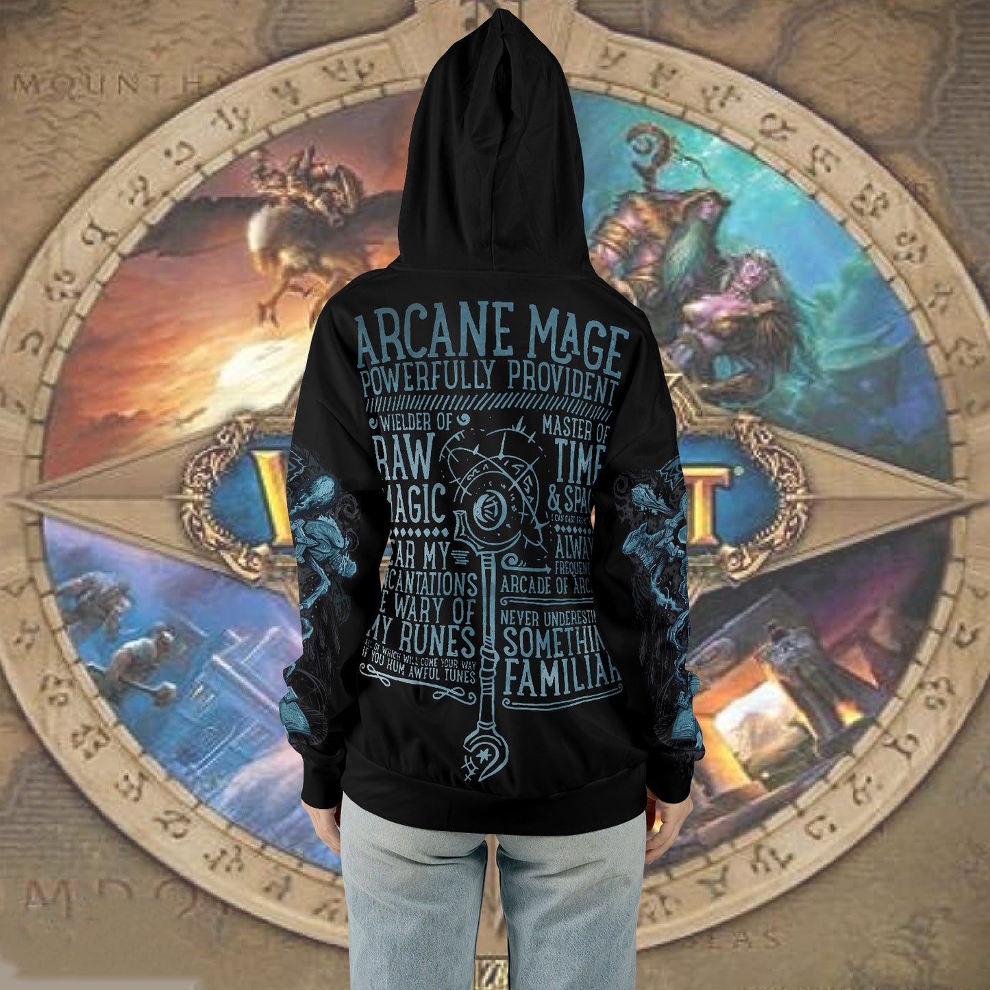 WoW Class Arcane Mage Guide V1 All-over Print Zip Hoodie