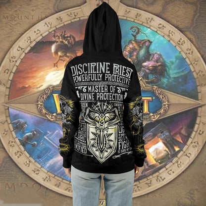 WoW Class Discipline Priest Guide V1 All-over Print Zip Hoodie
