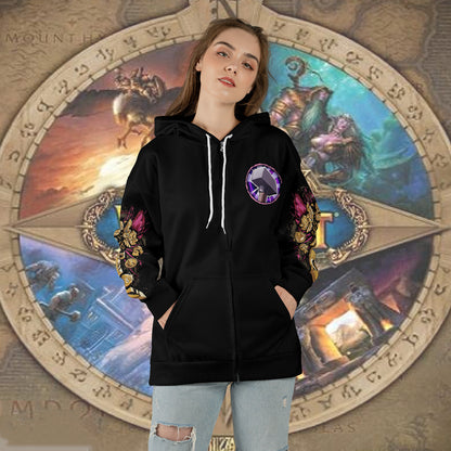 WoW Class Retribution Paladin Guide V1 All-over Print Zip Hoodie