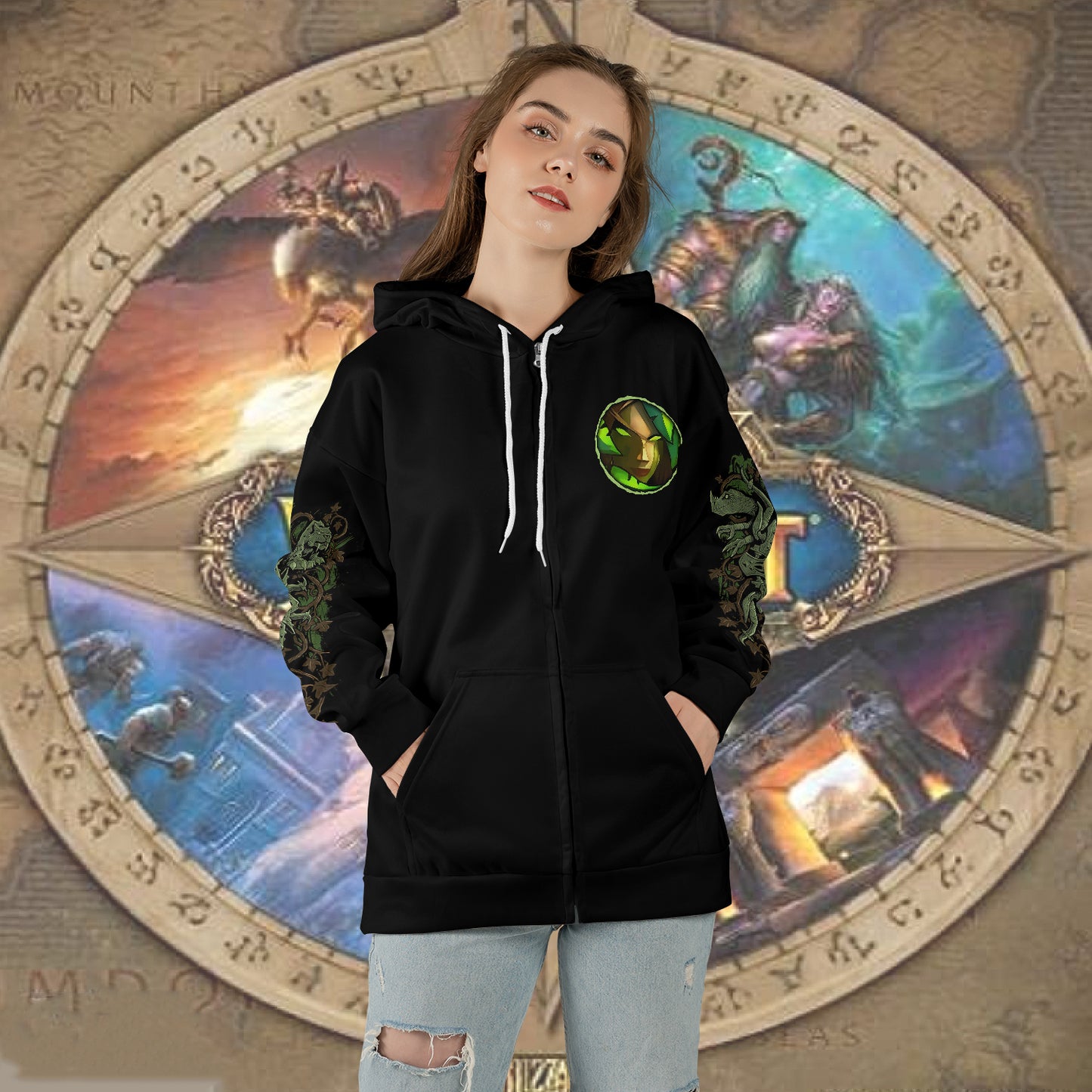 WoW Class Survival Hunter Guide V1 All-over Print Zip Hoodie