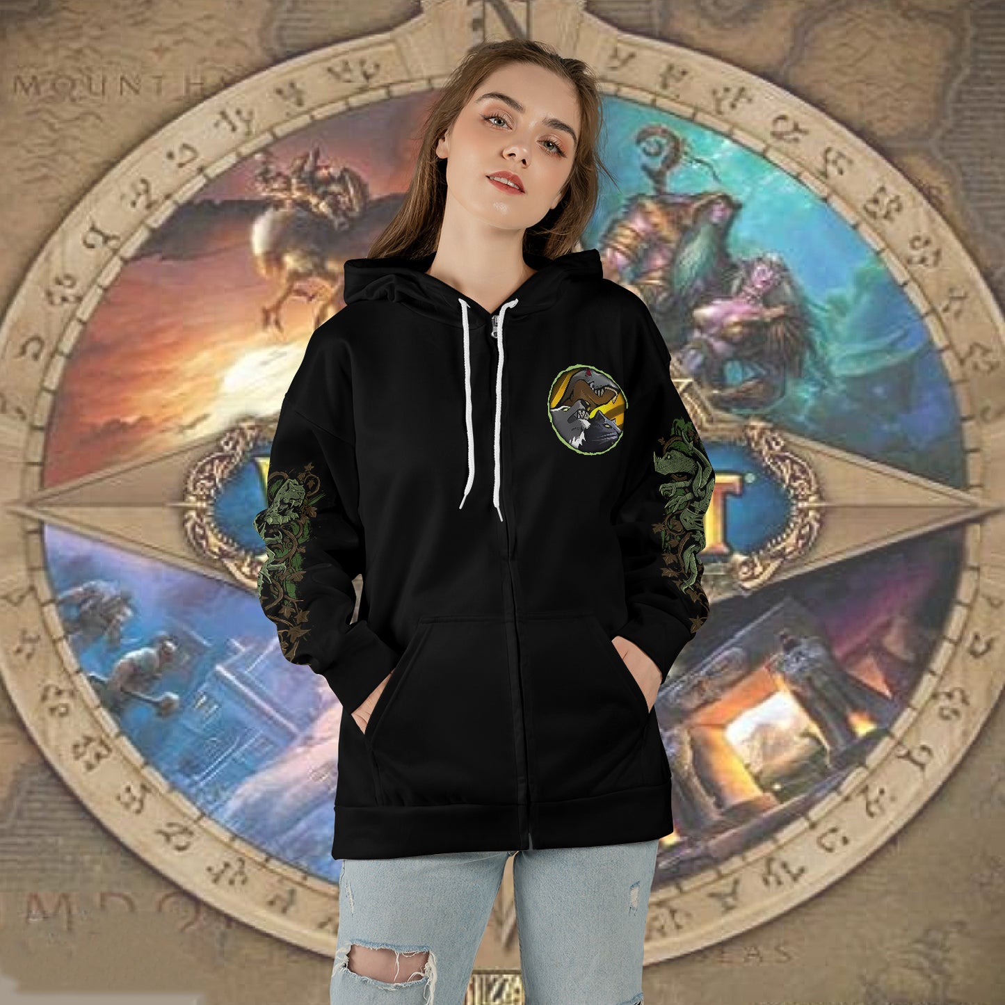 WoW Class Beast Mastery Hunter Guide V1 All-over Print Zip Hoodie