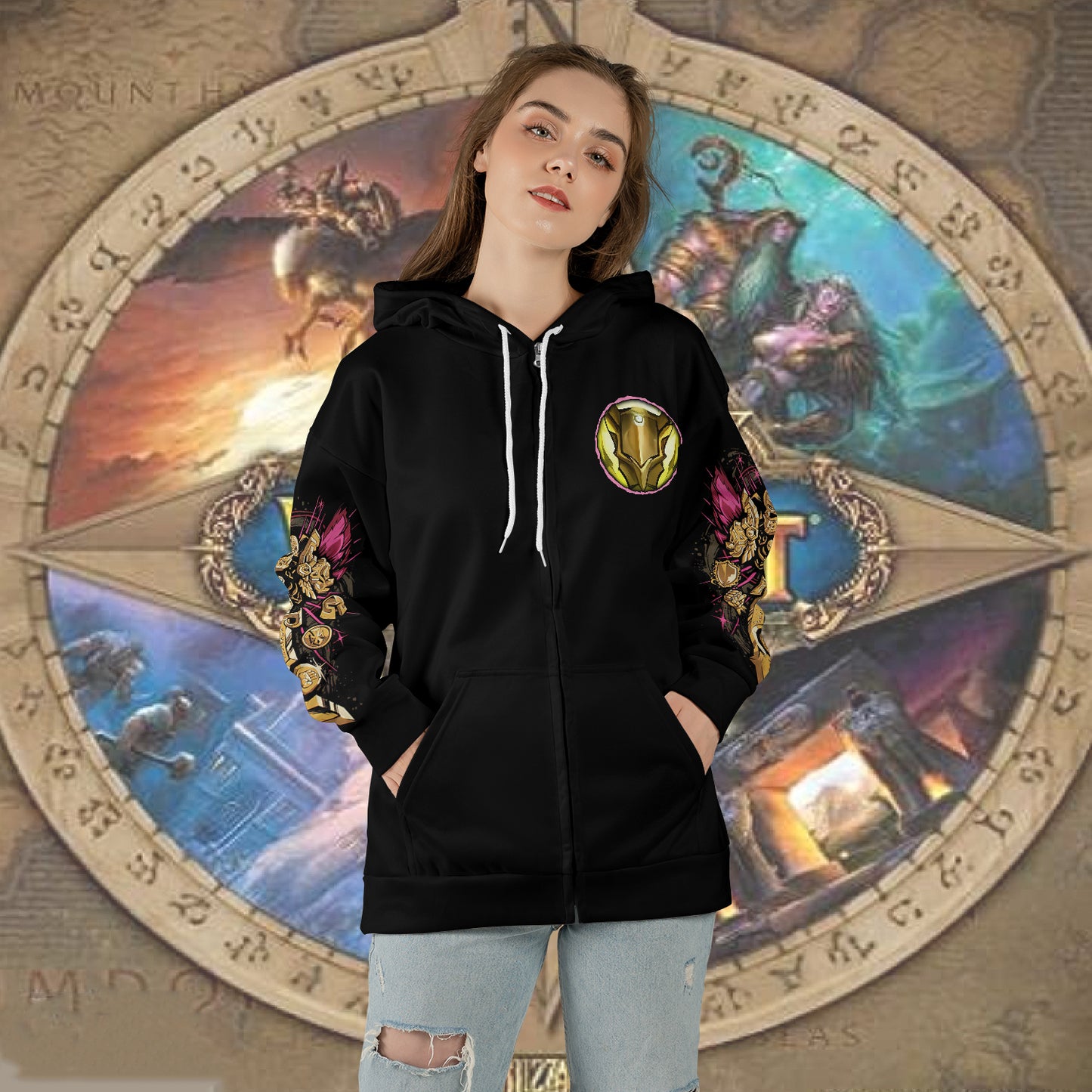 WoW Class Protection Paladin Guide V1 All-over Print Zip Hoodie