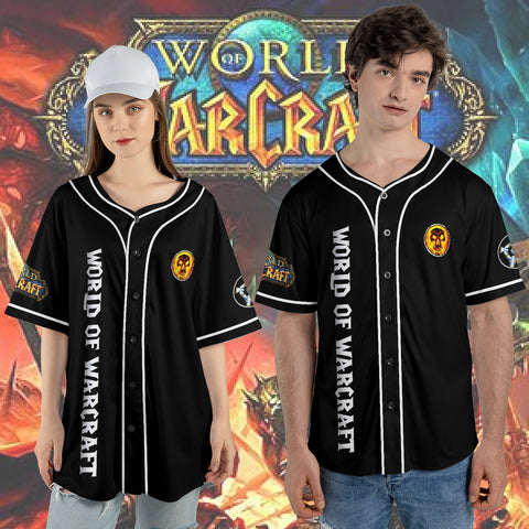 Wow Class Shadow Priest Guide AOP Baseball Jersey Without Piping