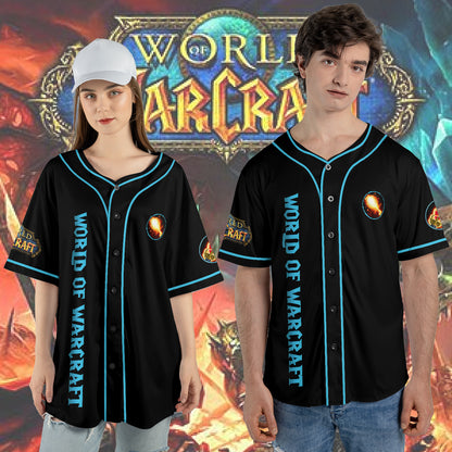 Wow Class Fire Mage Guide AOP Baseball Jersey Without Piping