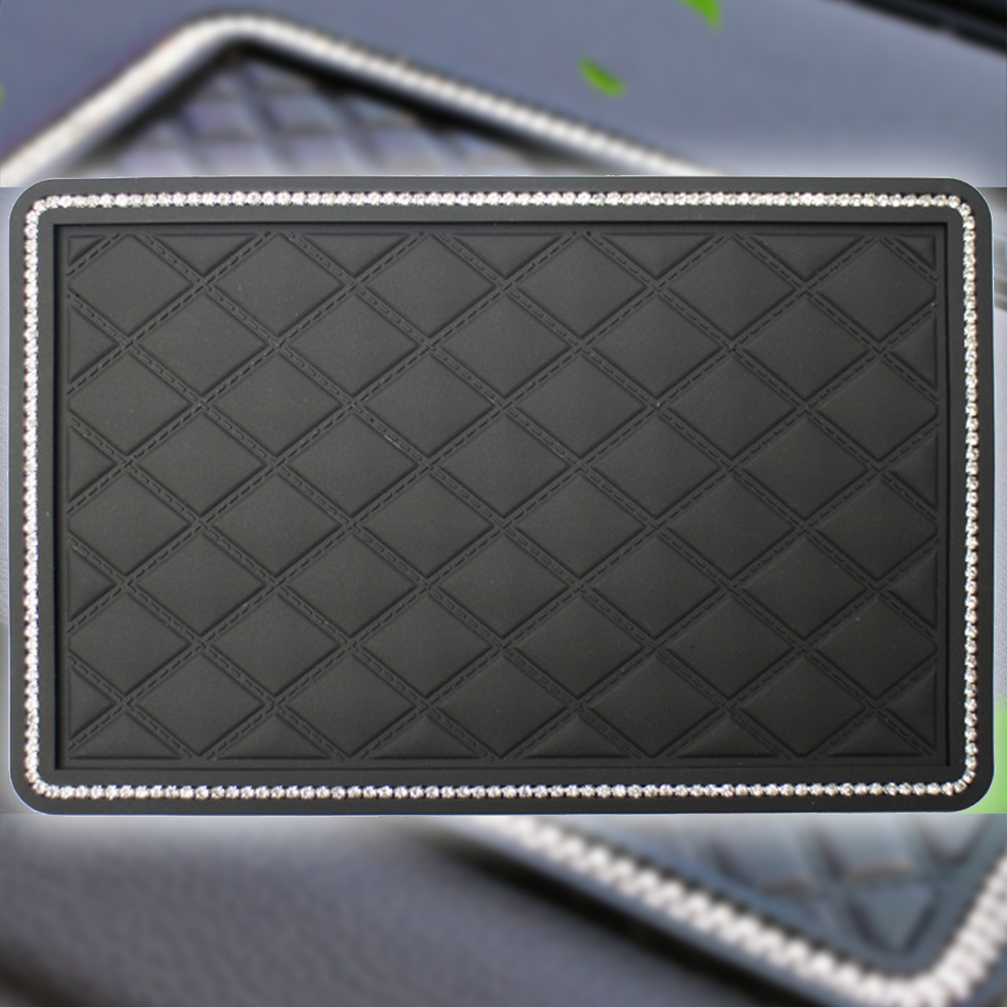 A Dash Silicon Mat Car Anti-Slip With Decorating On Edges