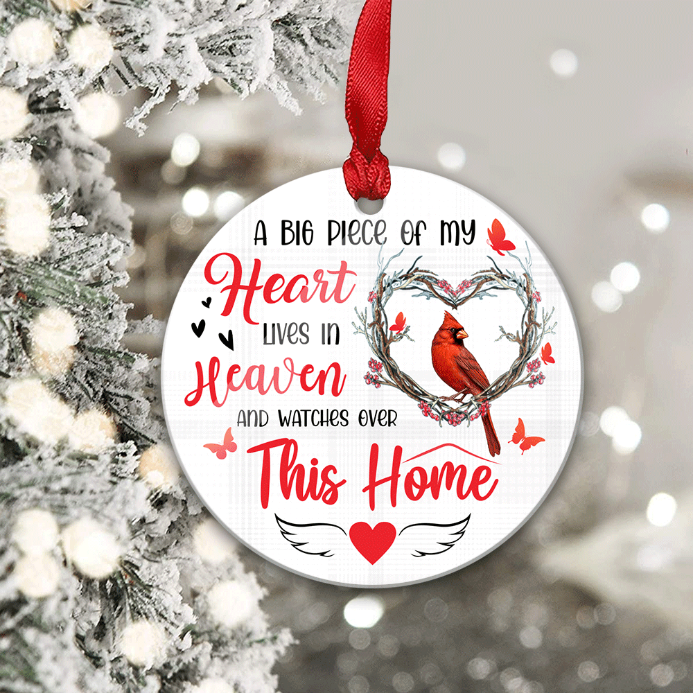 Heaven Heart In This Home Acrylic/Wooden Ornament