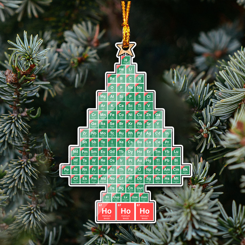 Science Periodic Table Christmas Tree Acrylic/Wooden Ornament
