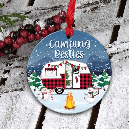 Camping Besties Ornaments Acrylic/Wooden Ornament