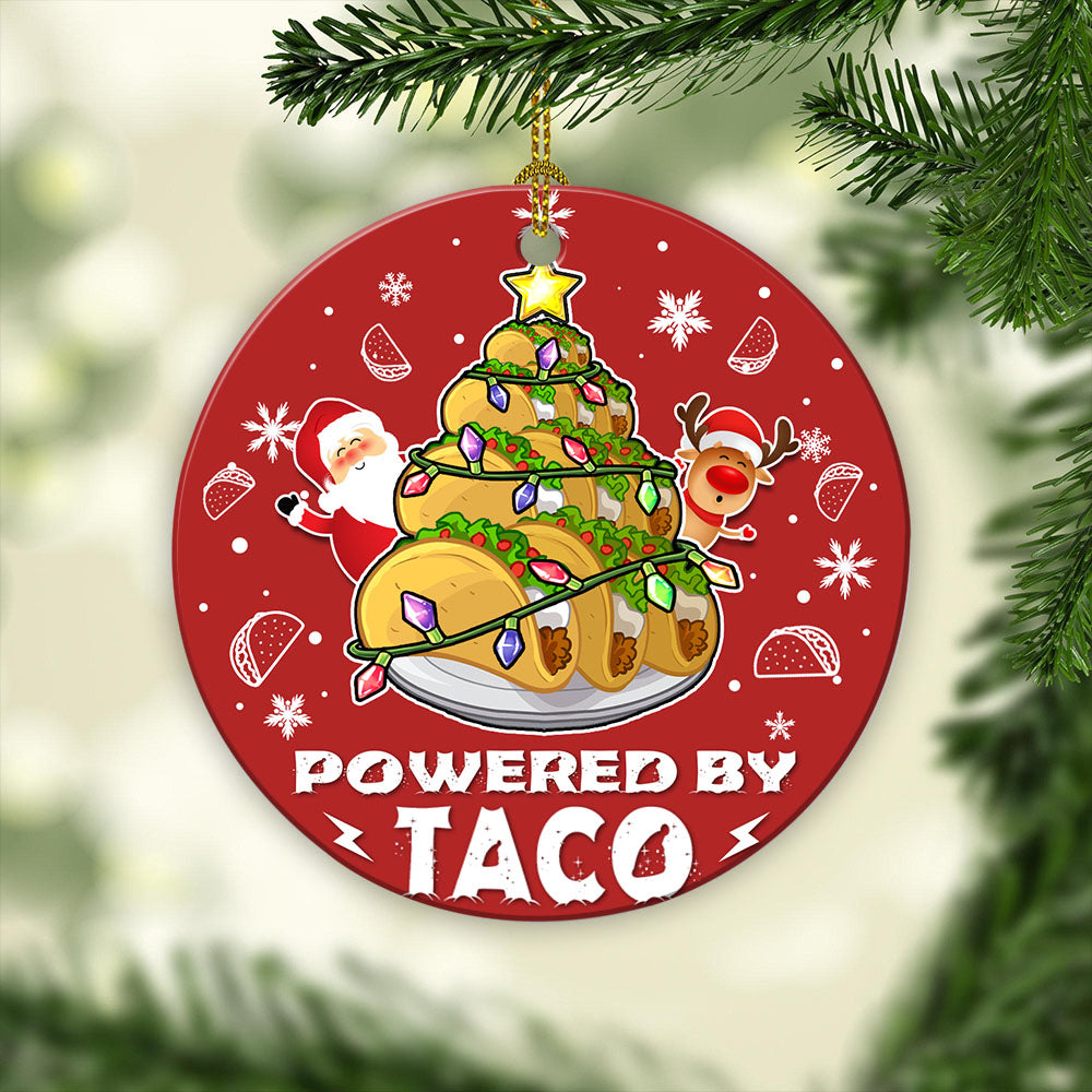 Powered By Taco Acrylic/Wooden Ornament