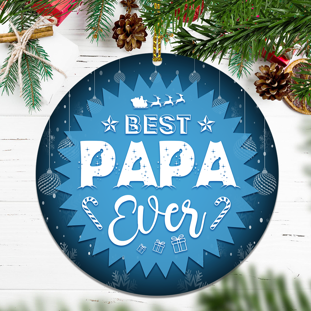 Best Papa Ever Acrylic/Wooden Ornament