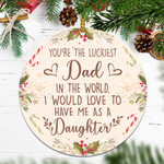 Dad Daughter Acrylic/Wooden Ornament