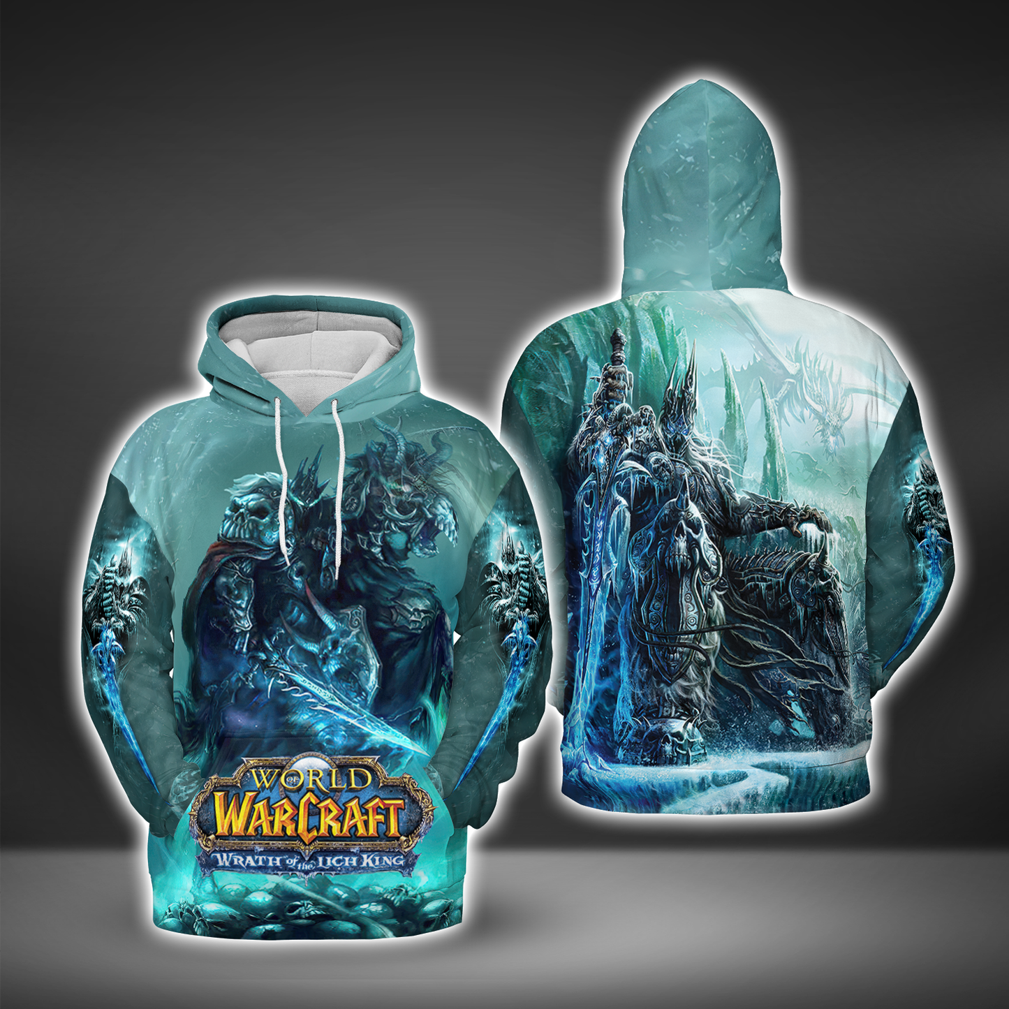 Wrath of the Lich King WoW AOP Hoodie Lightweight