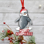 Merry Kissmyass Acrylic/Wood Ornament
