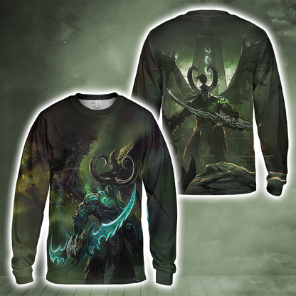Illidan Demon hunter Wow AOP Long Sleeve Shirt
