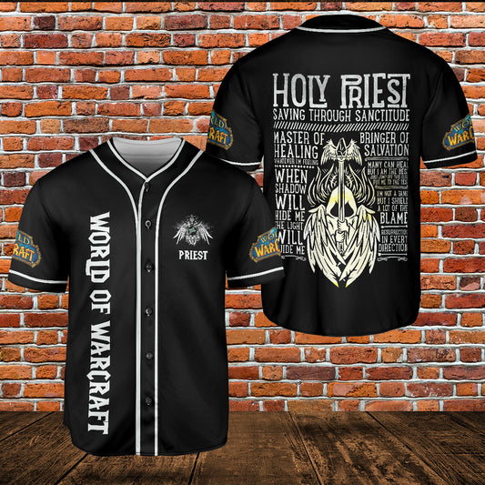 Holy Priest Wow Collection AOP Baseball Jersey