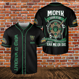 WOW Monk Class AOP Baseball Jersey Without Piping