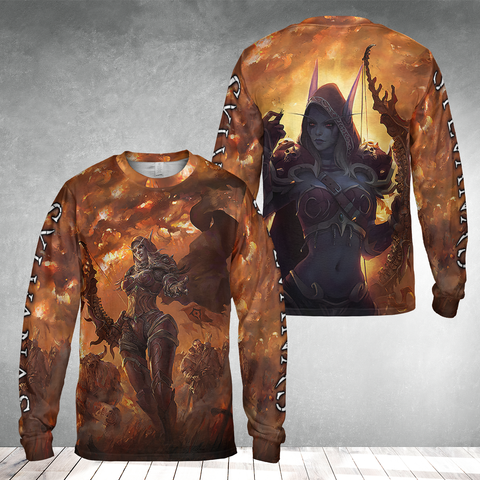 Warchief of the Horde Wow AOP Long Sleeve Shirt