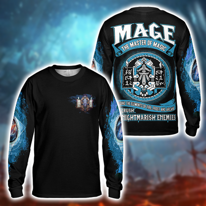 mage class wow collector's edition AOP Long Sleeve Shirt
