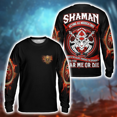 shaman class wow collector's edition AOP Long Sleeve Shirt