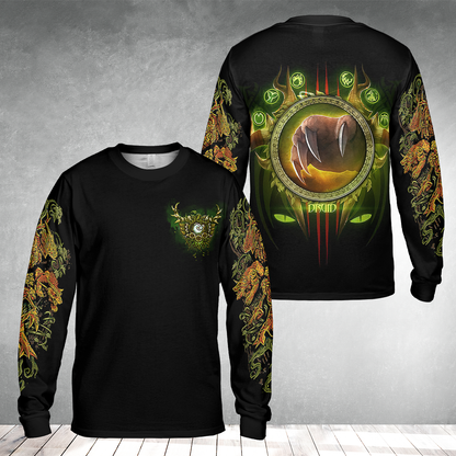 Druid Class Icon Color Wow AOP Long Sleeve Shirt