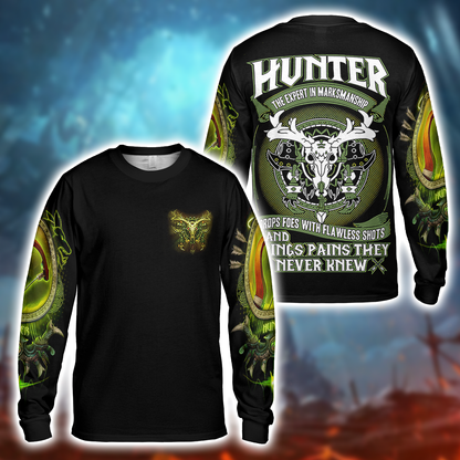 hunter class wow collector's edition AOP Long Sleeve Shirt