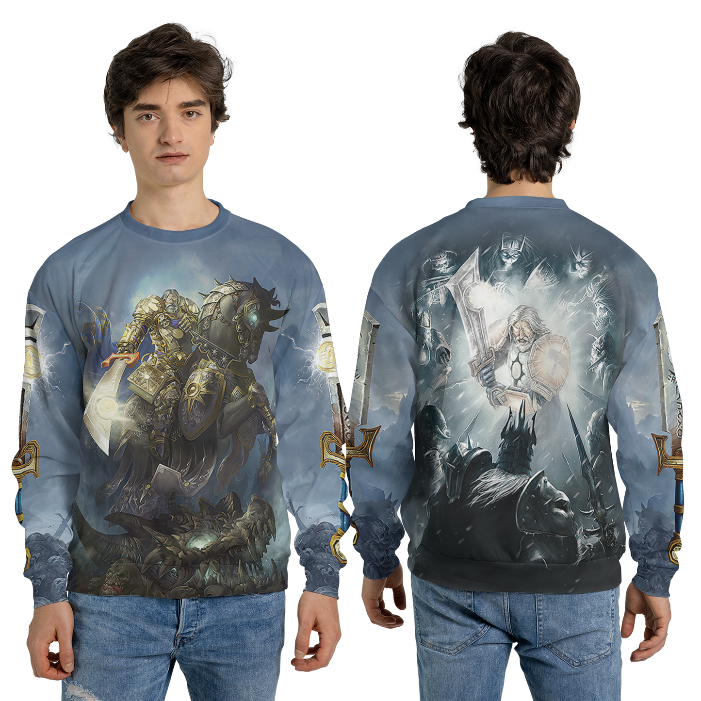 Tirion Fordring Highlord of the Argent Crusade WoW AOP Sweatshirt Premium