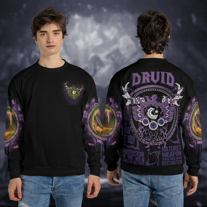 Druid Wow AOP Sweatshirt Lightweight