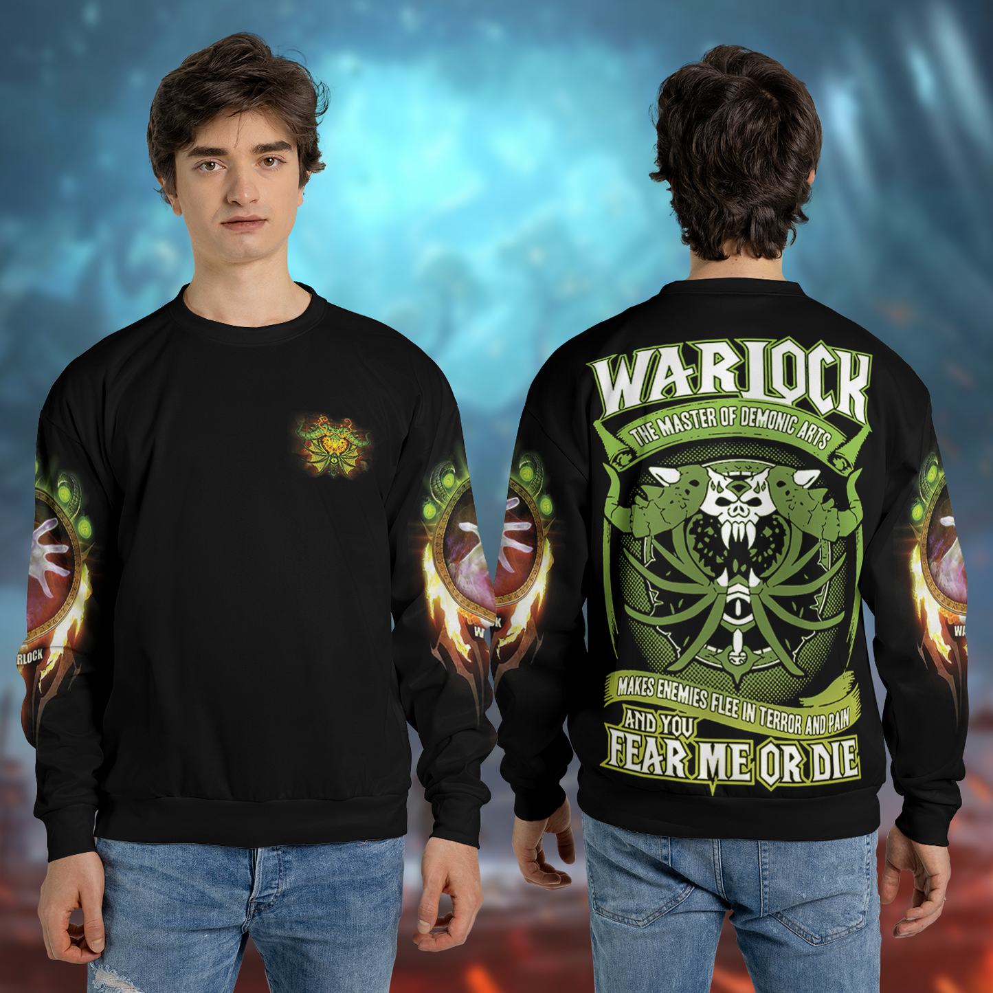 Warlock Class Wow Collector's Edition AOP Sweatshirt Premium