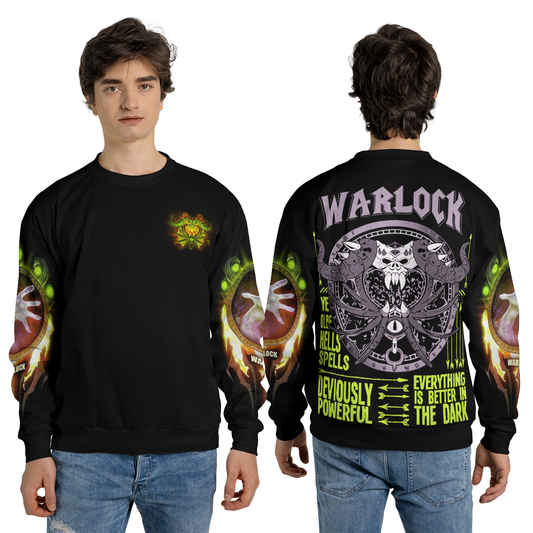 Warlock Wow AOP Sweatshirt Lightweight
