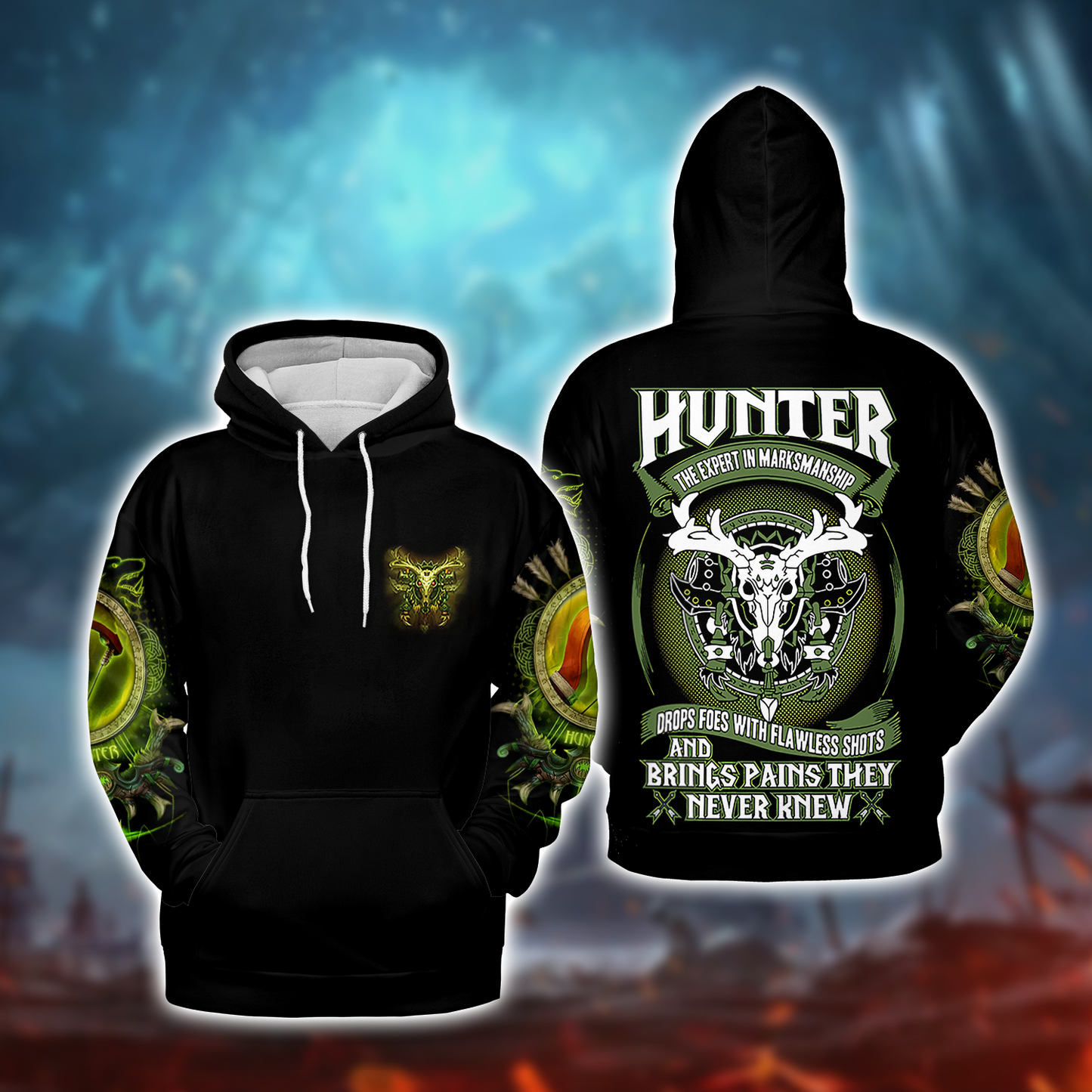 Hunter Edition WoW AOP Hoodie Lightweight
