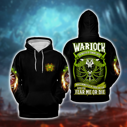 Warlock Edition WoW AOP Hoodie Lightweight