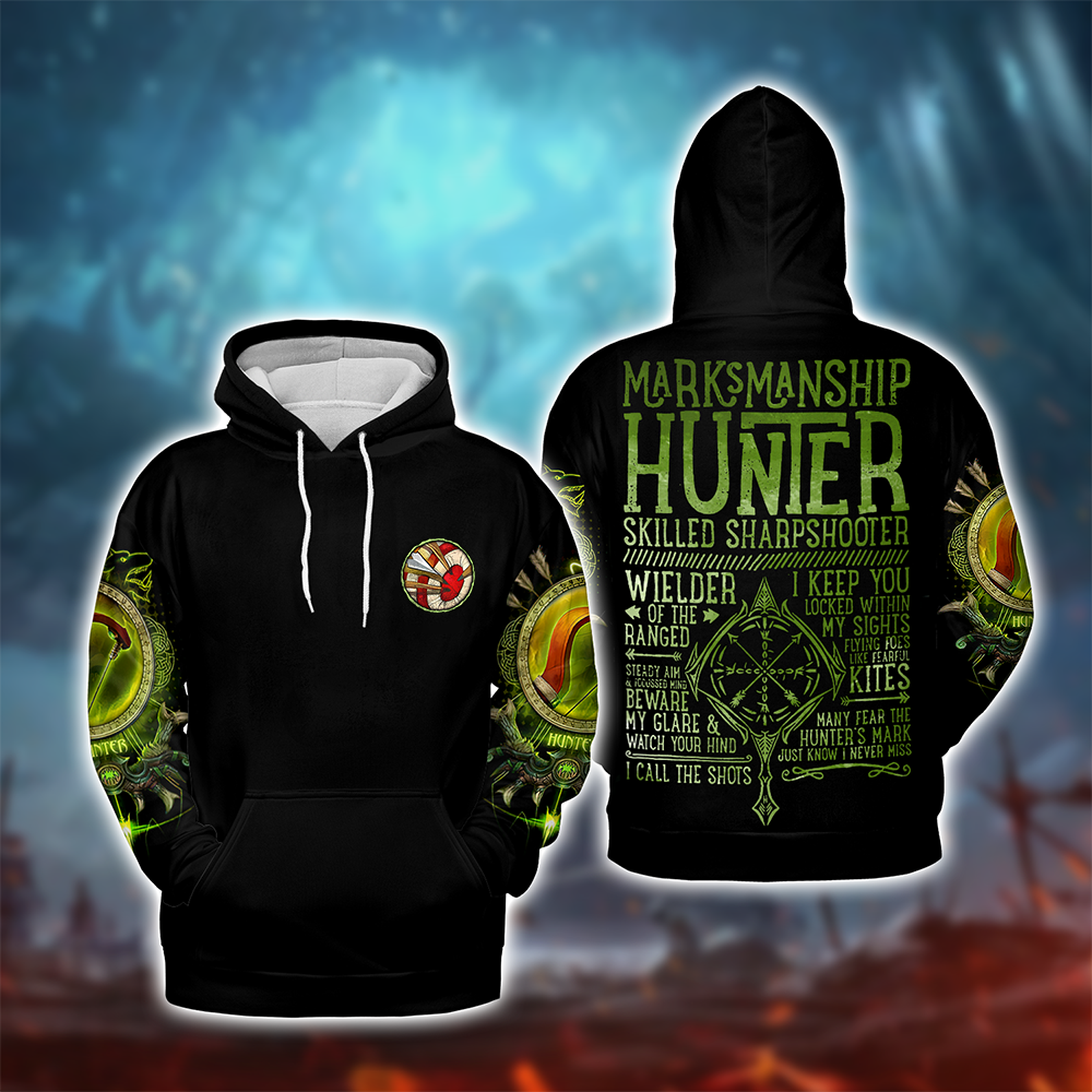 Marksmanship Hunter Guide Hunter Class V2 WoW Collections Edition AOP Hoodie