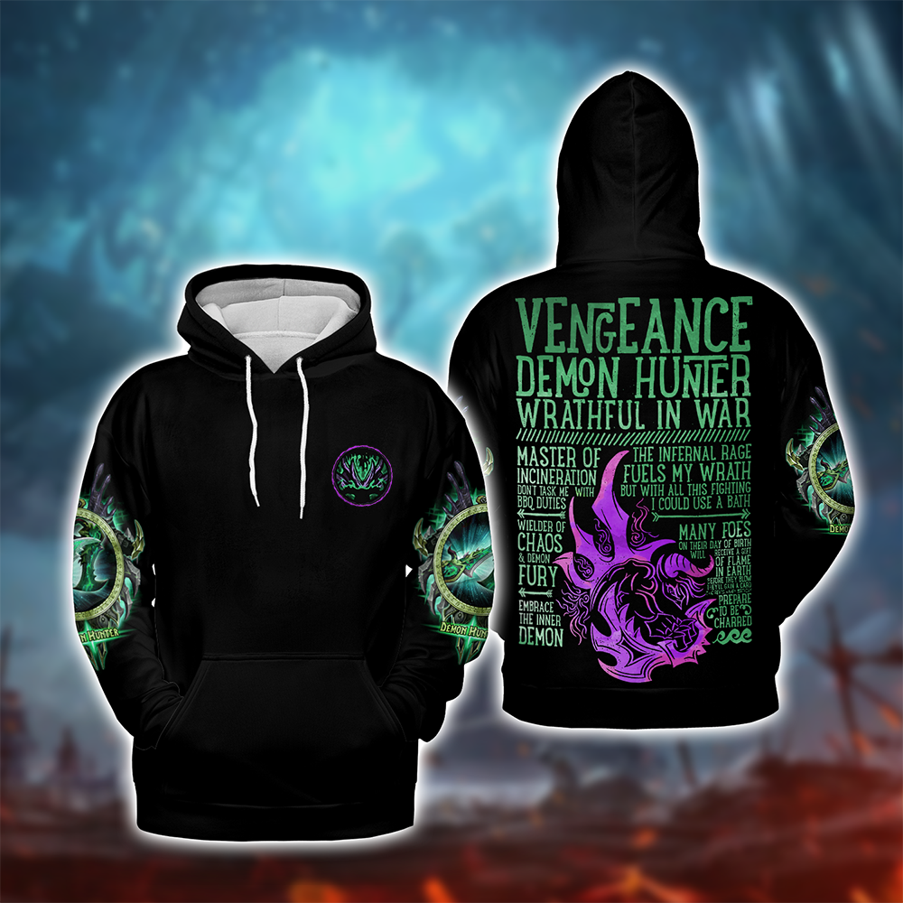 Vengeance Demon Hunter Guide DM Class V2 WoW Collections Edition AOP Hoodie